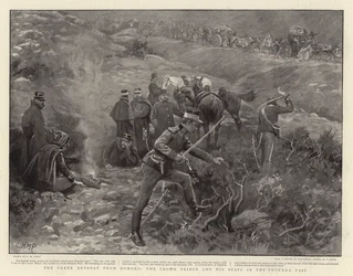 The Greek Retreat from Domoko, the Crown Prince and his Staff in the Phourka Pass